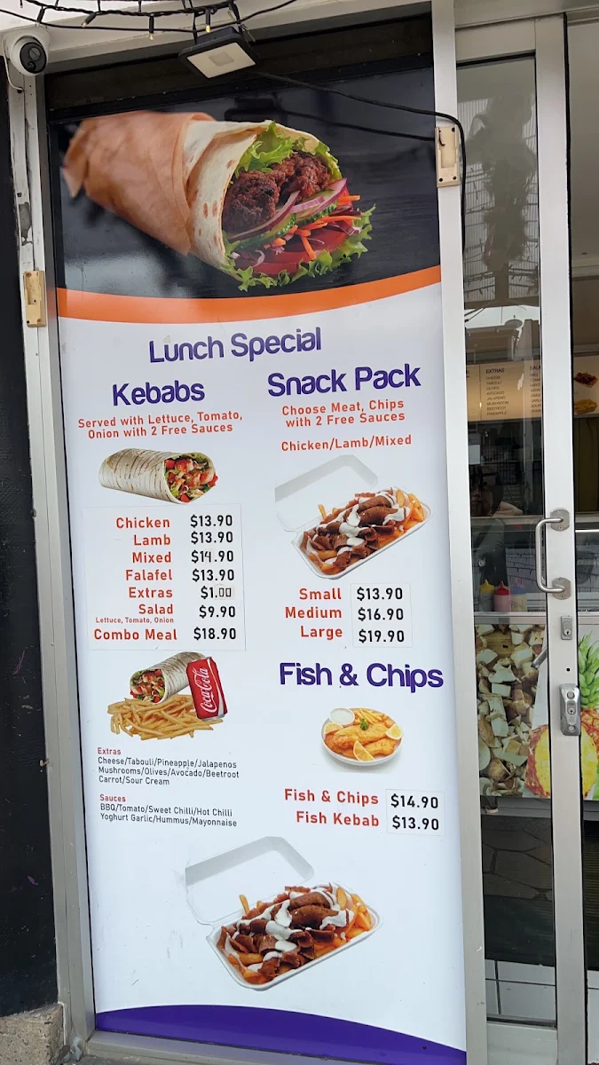 Menu, Tropic Kebabs