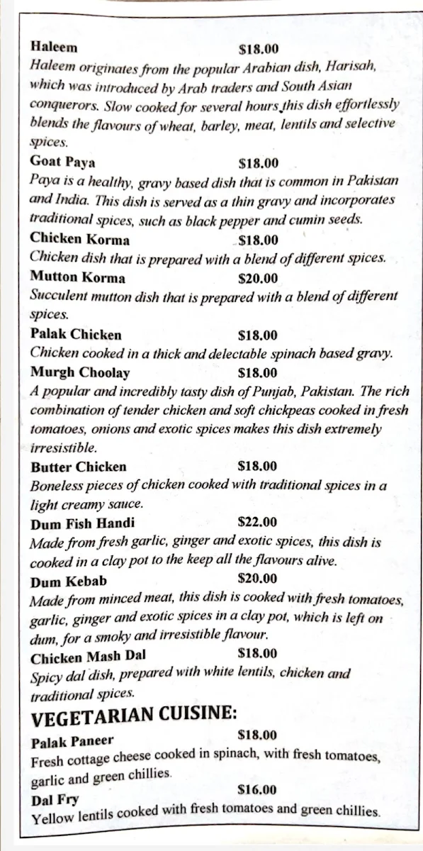 Menu, Ziafat