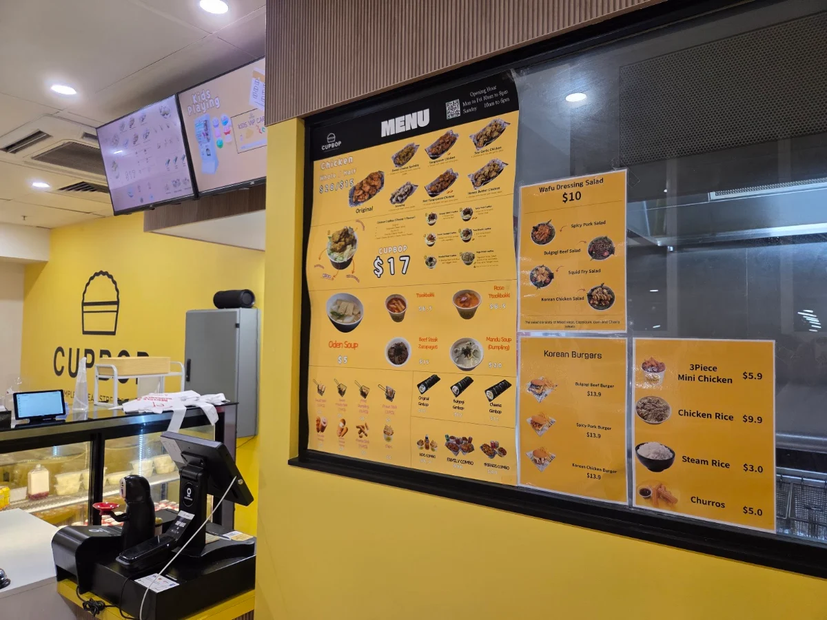 Menu, CUPBOP-SIMPLE KOREAN STREET FOOD