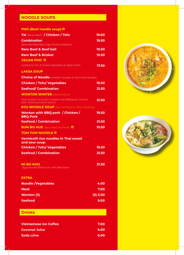 Menu, AN'S LUNCH