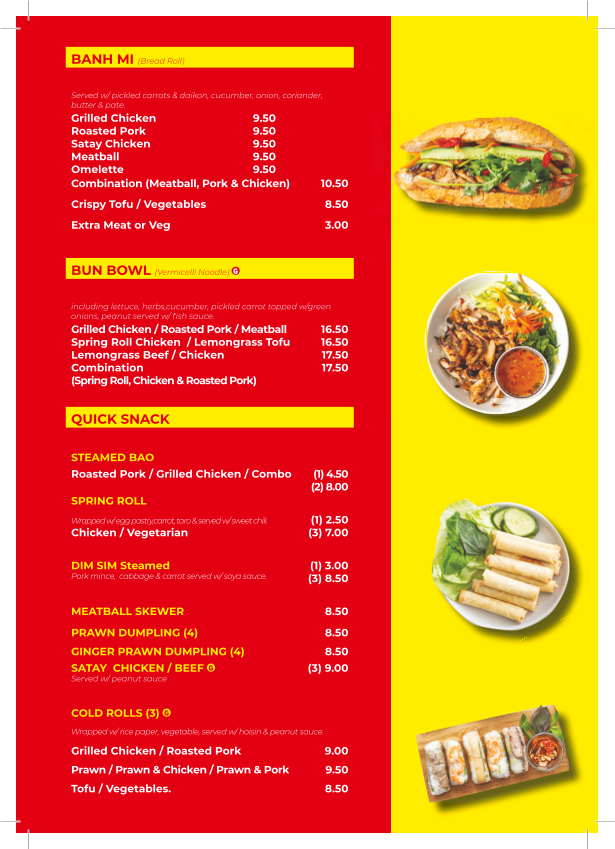 Menu, AN'S LUNCH
