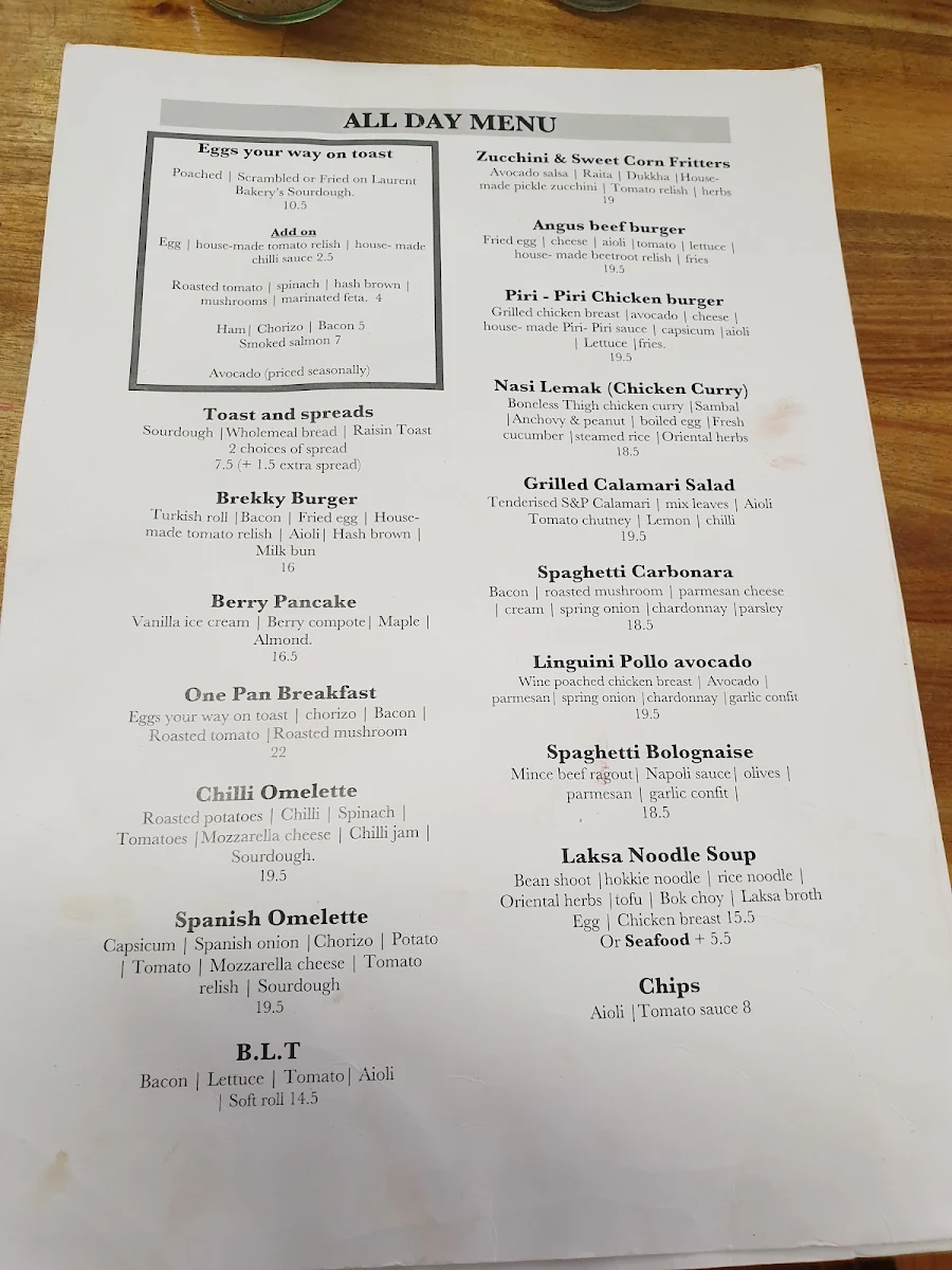 Menu, 20g Coffee Cafe