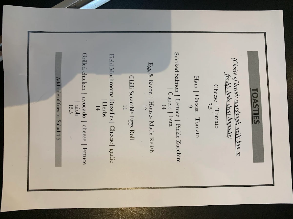 Menu, 20g Coffee Cafe