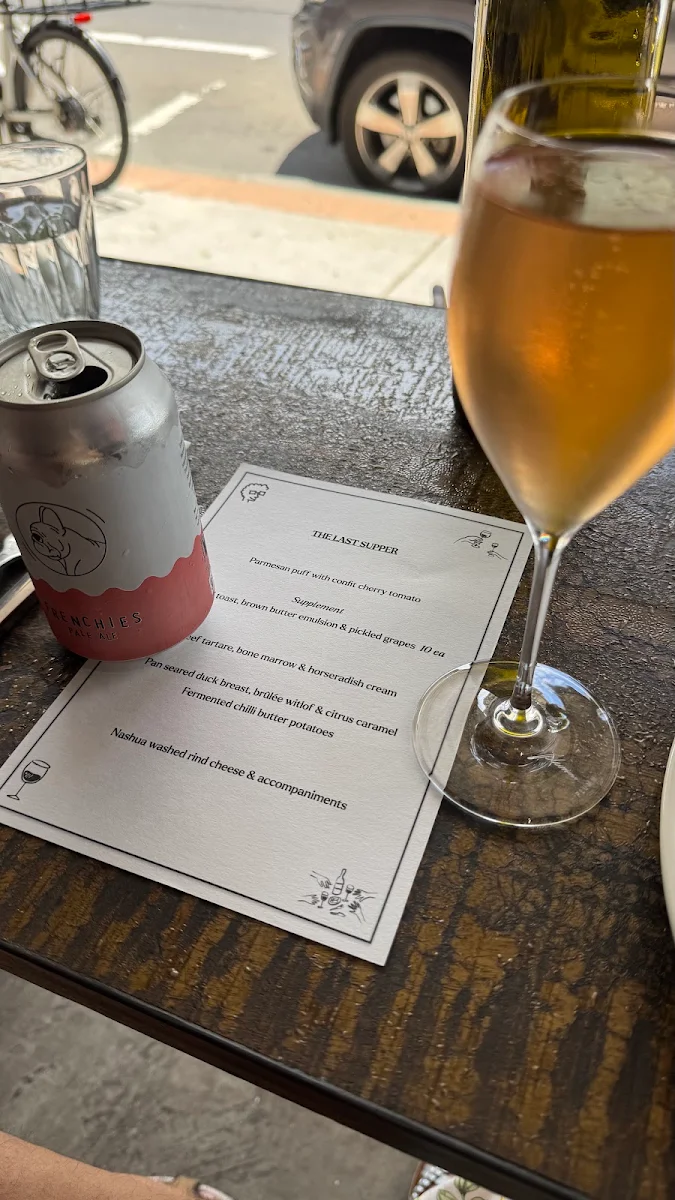 Menu, Where's Nick Wine Bar