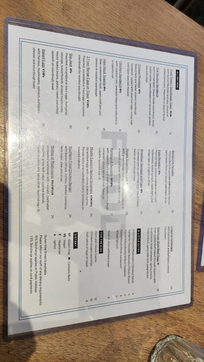 Menu, Jack B. Nimble