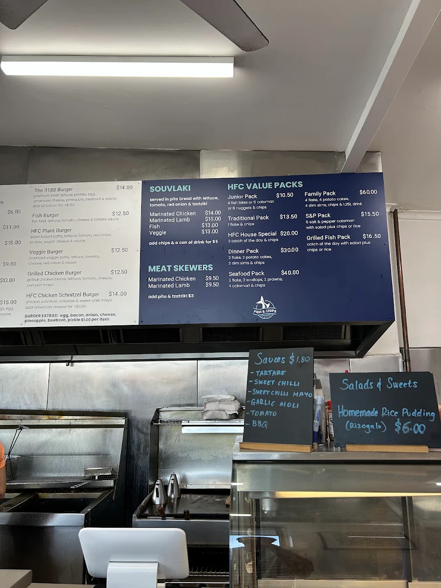 Menu, Hampton Fish & Chips