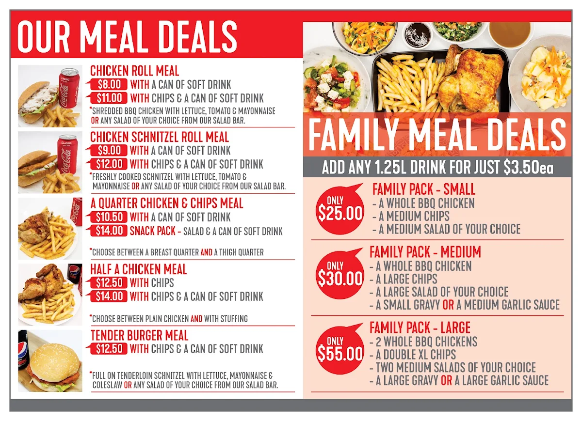 Menu, Wild Rooster Chicken Shop