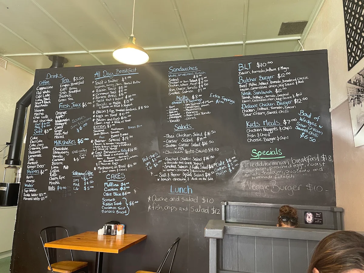 Menu, Silver Fox Cafe Gulgong