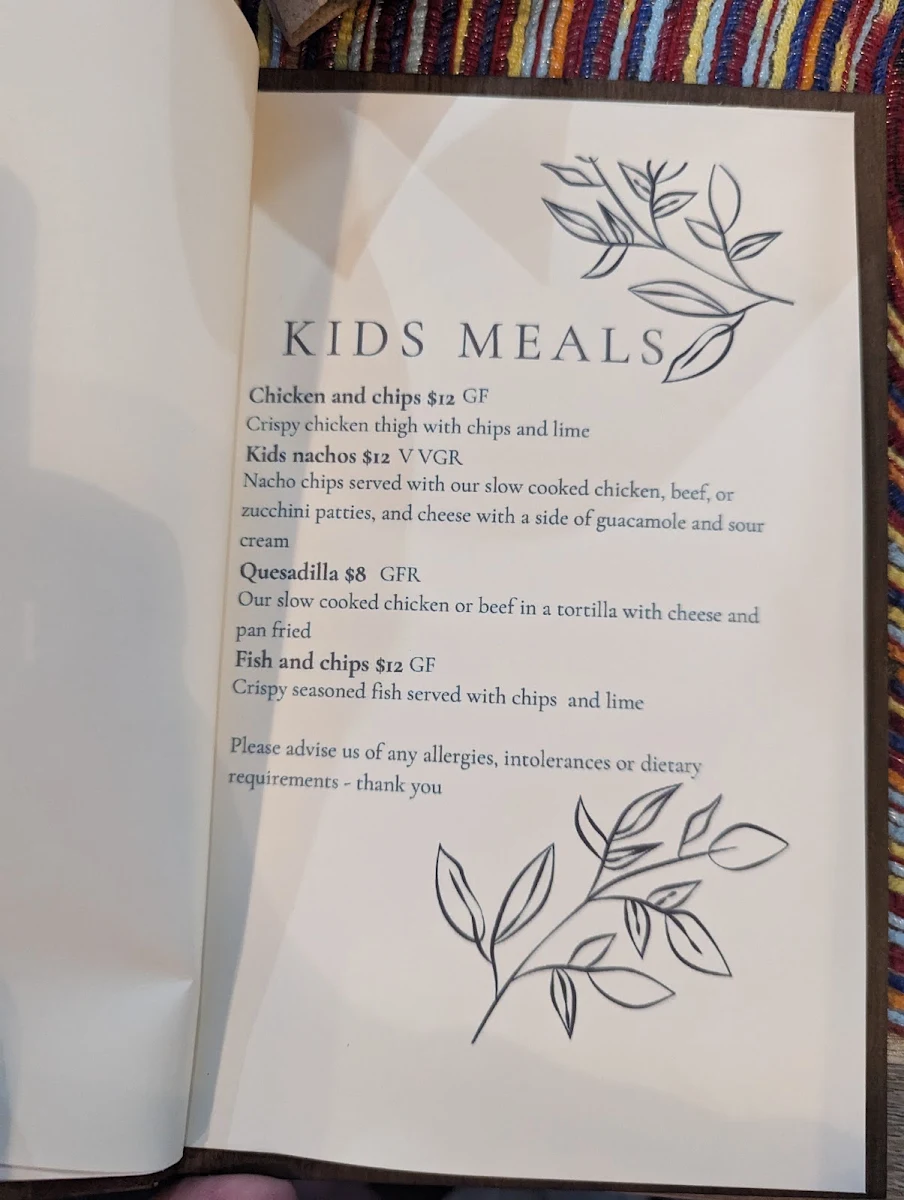 Menu, Bonito