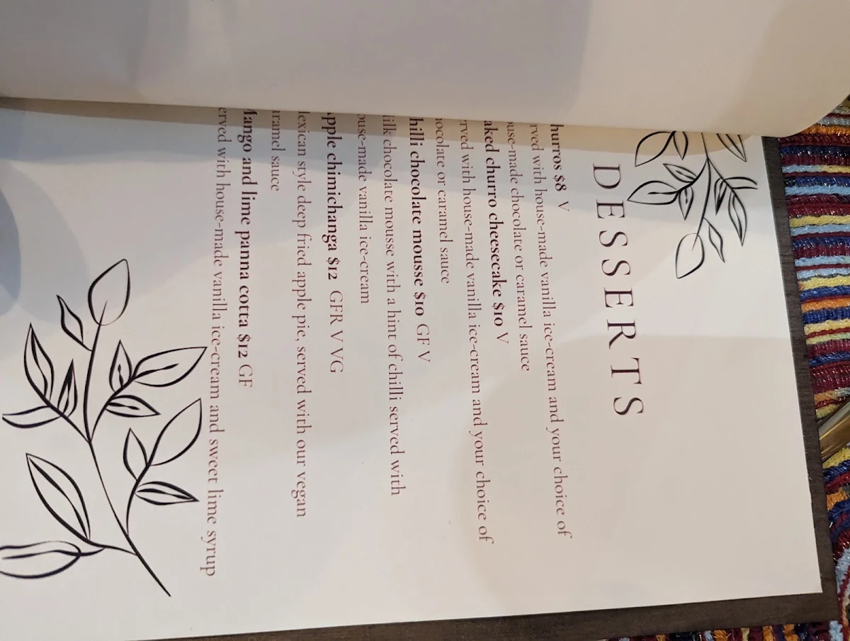 Menu, Bonito