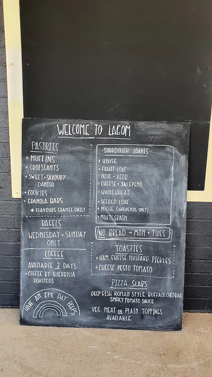 Menu, Lagom Bakery