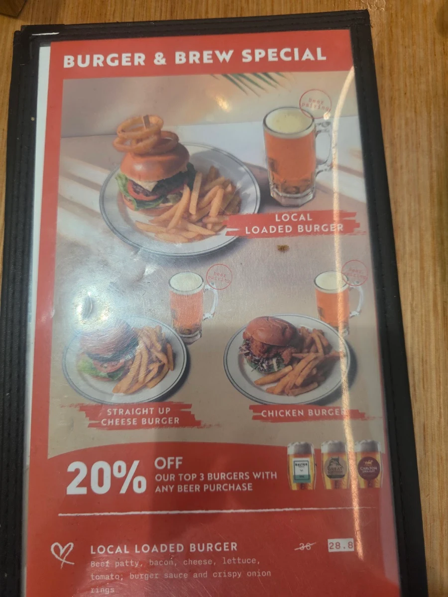 Menu, Local Bar & Eatery