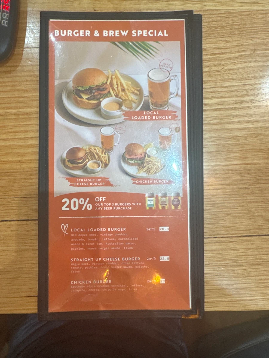 Menu, Local Bar & Eatery