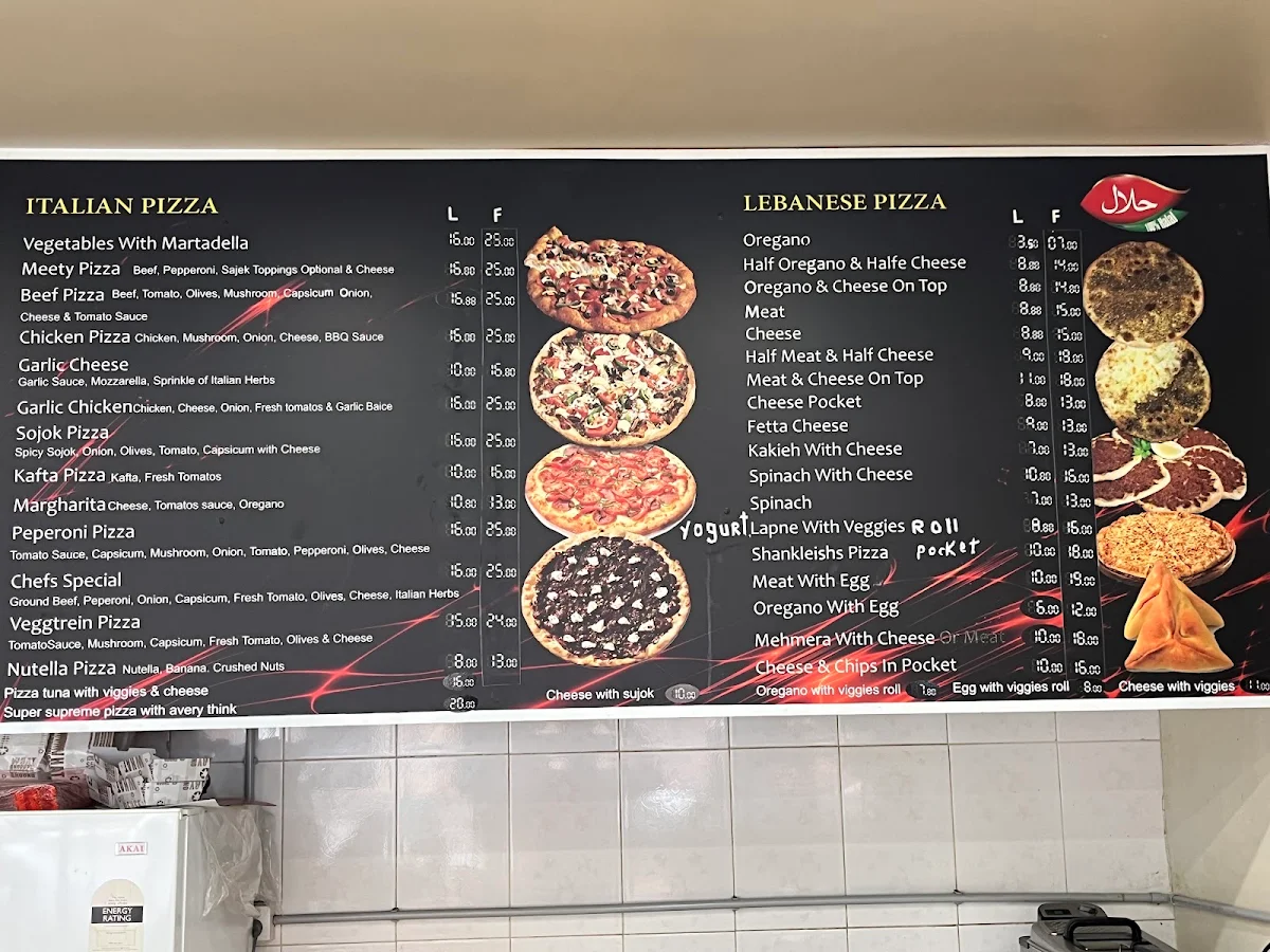 Menu, Haney Pizza & Cafe