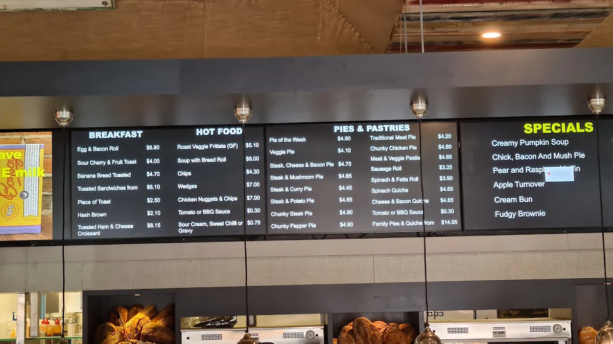 Menu, Trappers Bakery