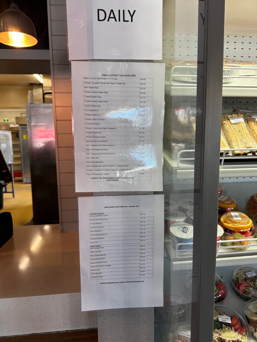 Menu, Trappers Bakery