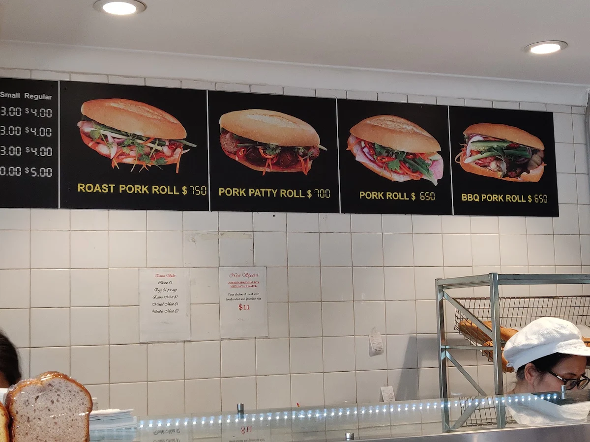Menu, Mascot Bakery