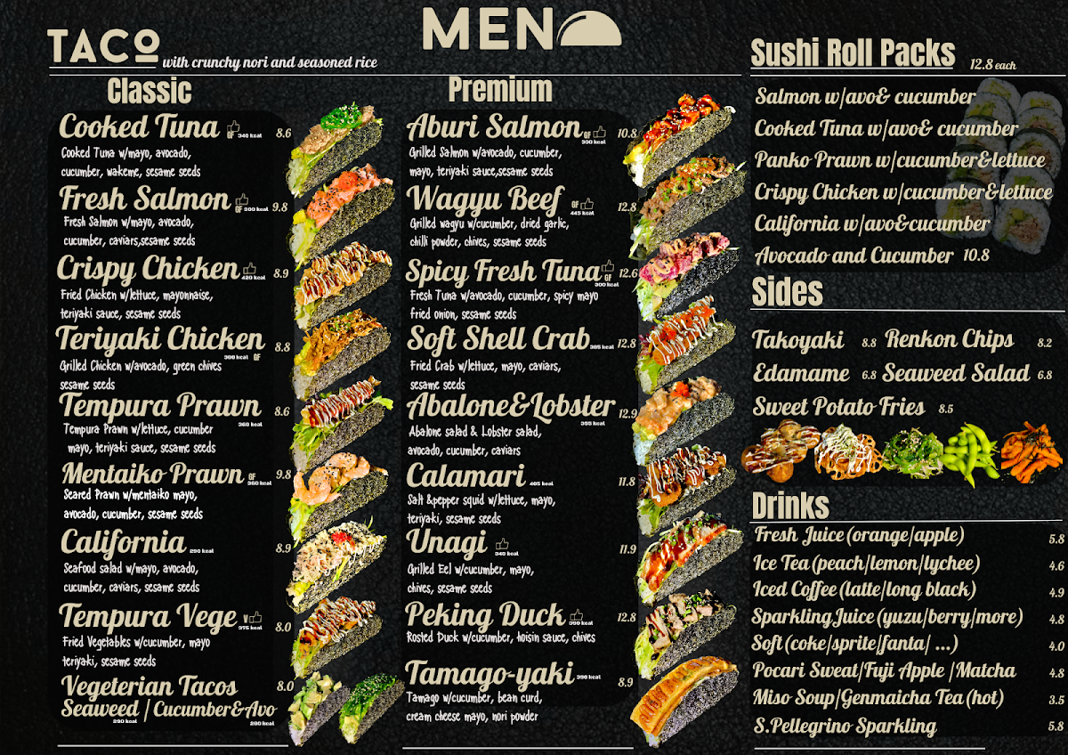 Menu, TACOYA