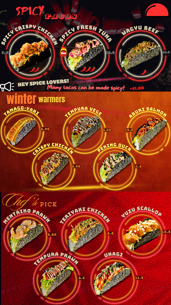 Menu, TACOYA