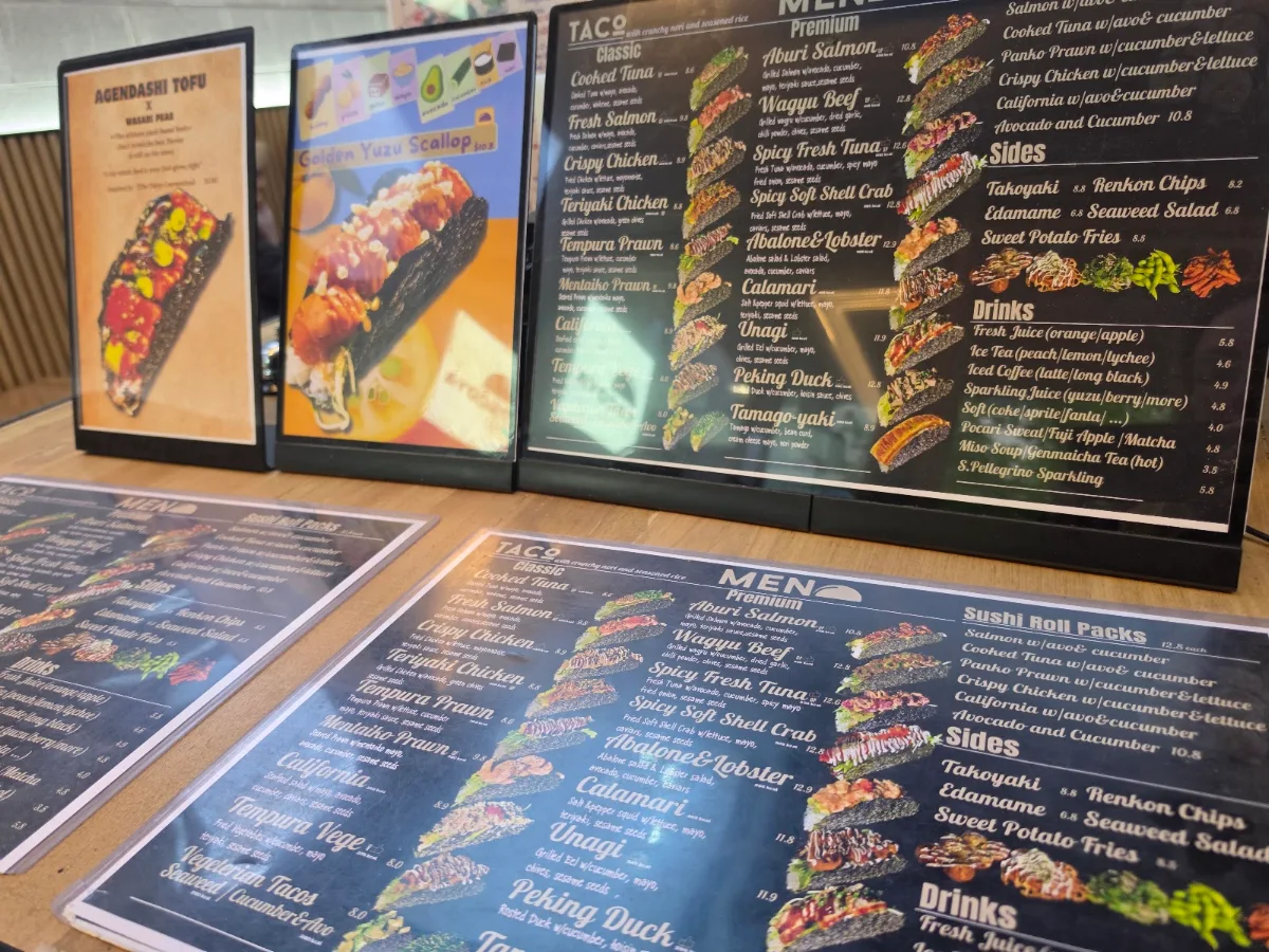 Menu, TACOYA