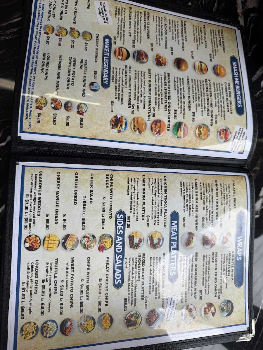 Menu, Buns N Slices