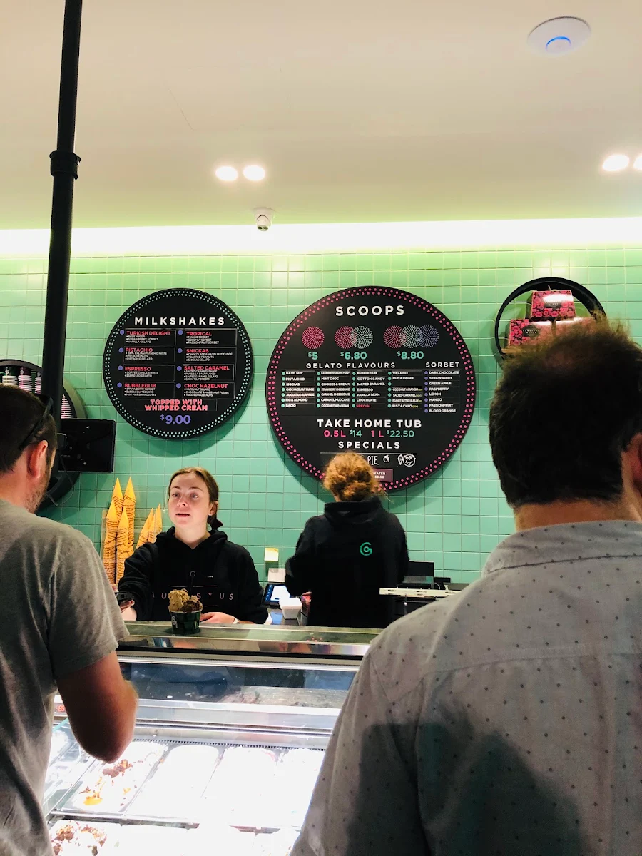 Menu, Augustus Gelatery + Acai Geelong