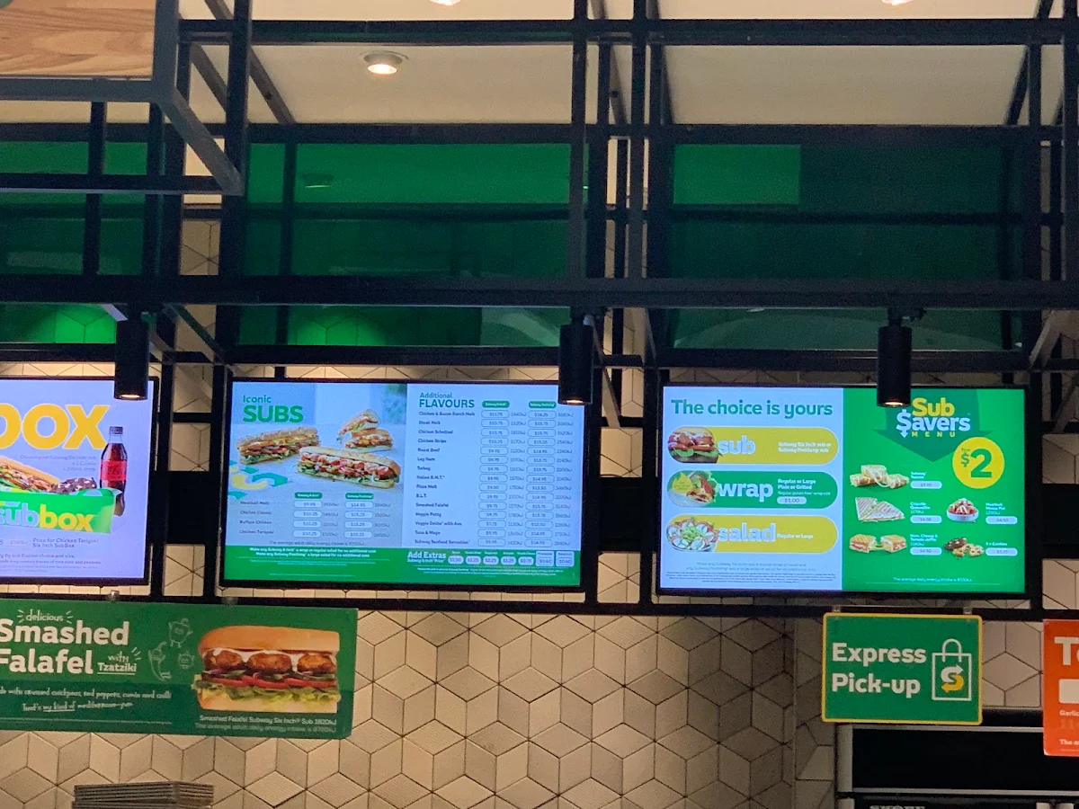 Menu, Subway