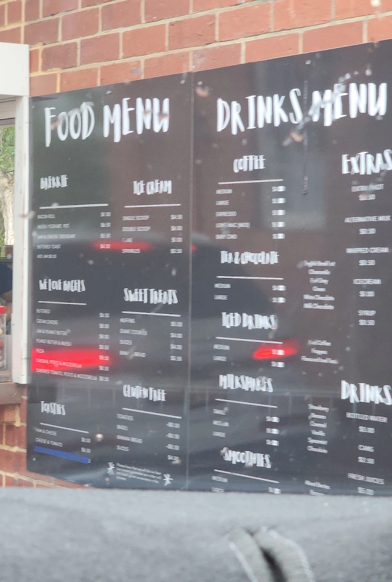 Menu, bamb bino's Coffee & Icecreamery