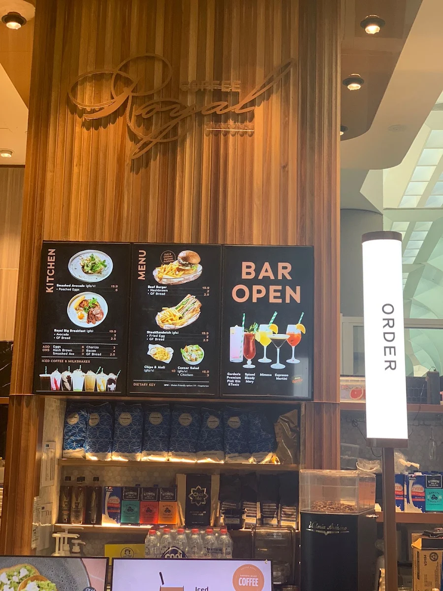 Menu, Coffee Royal