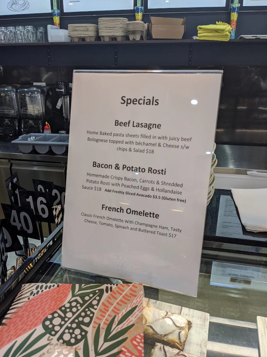 Menu, Vanilla Pod Food & Espresso Bar