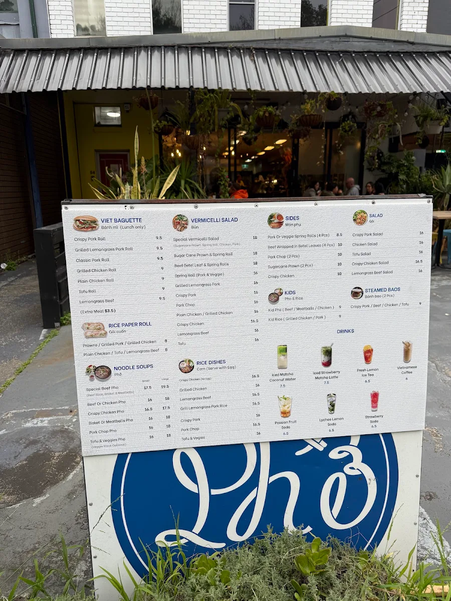 Menu, Photown Alexandria