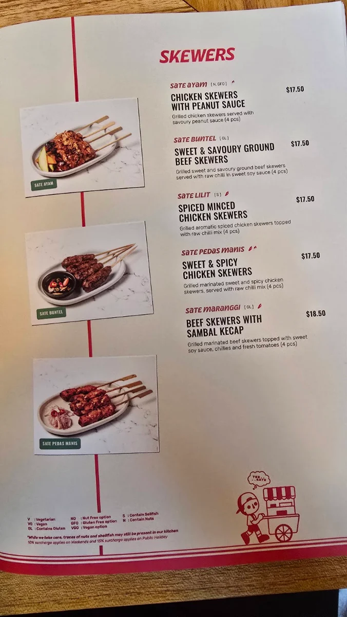 Menu, Kenangan