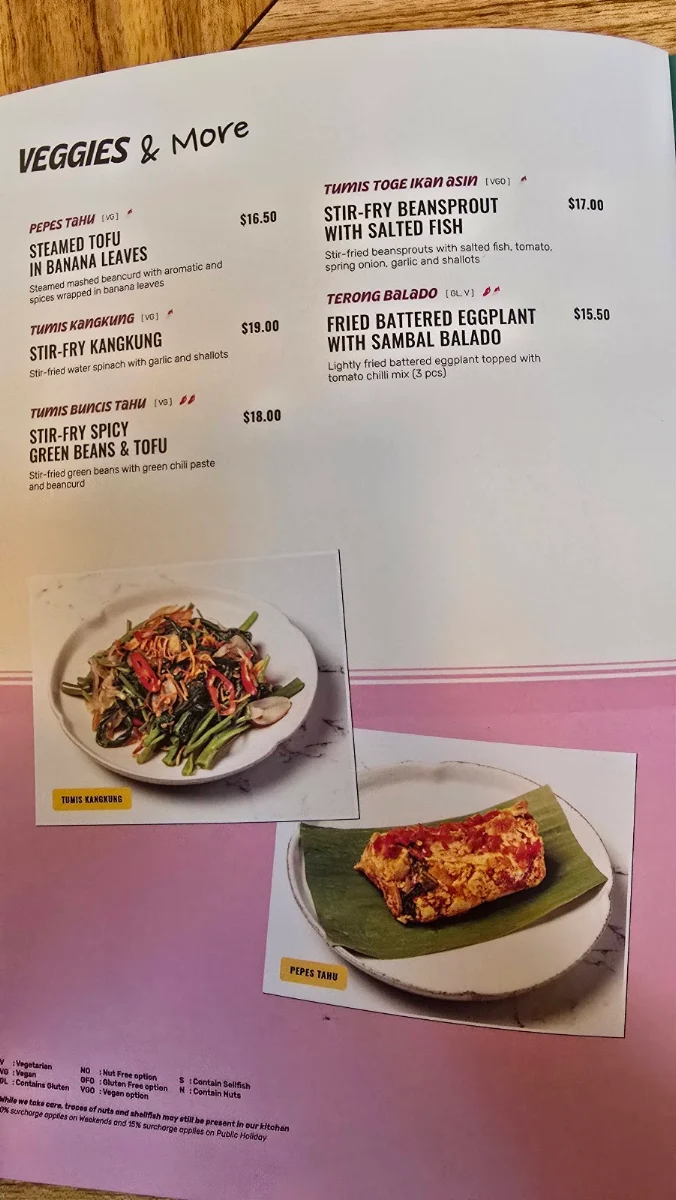 Menu, Kenangan