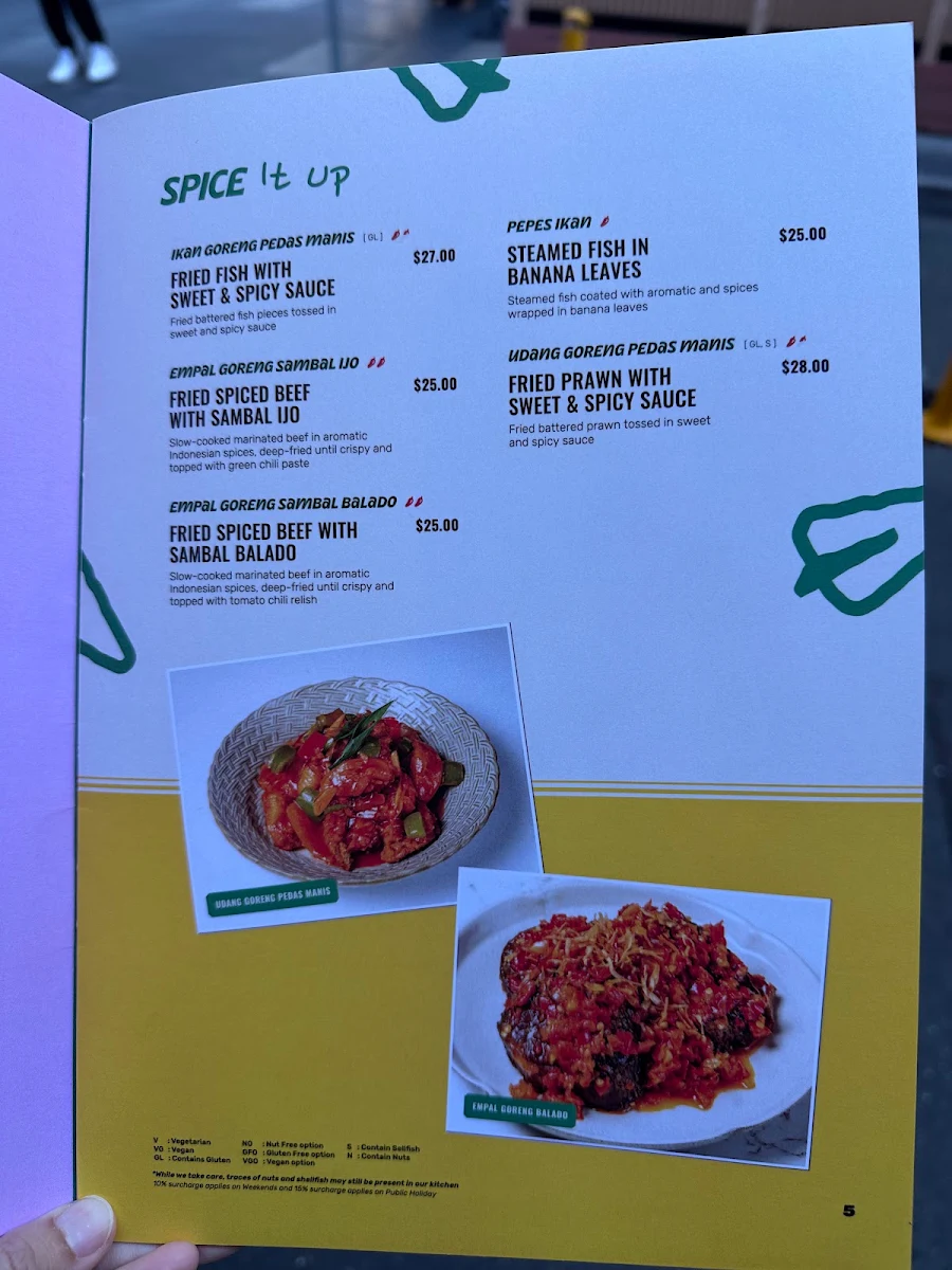 Menu, Kenangan