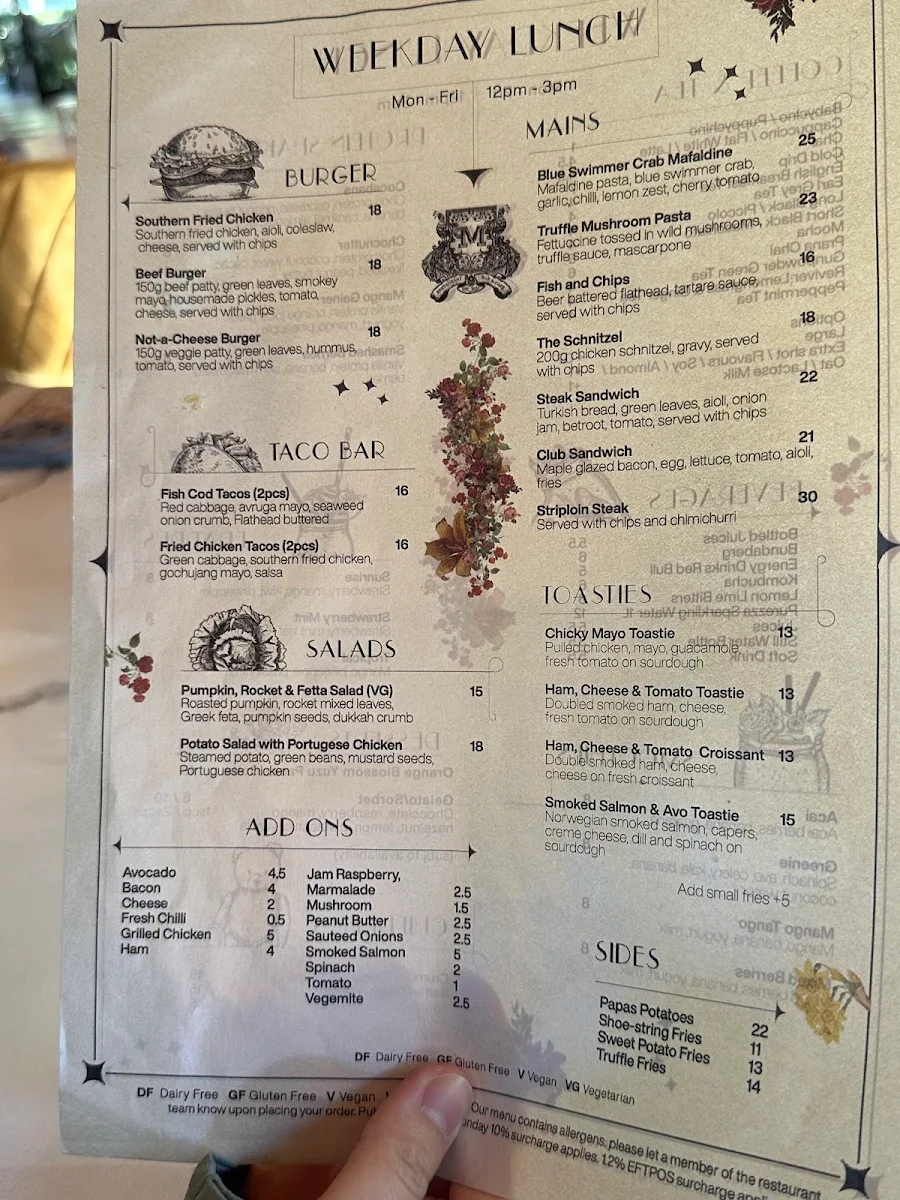 Menu, Maestria Restaurant & Bar by Cedrus
