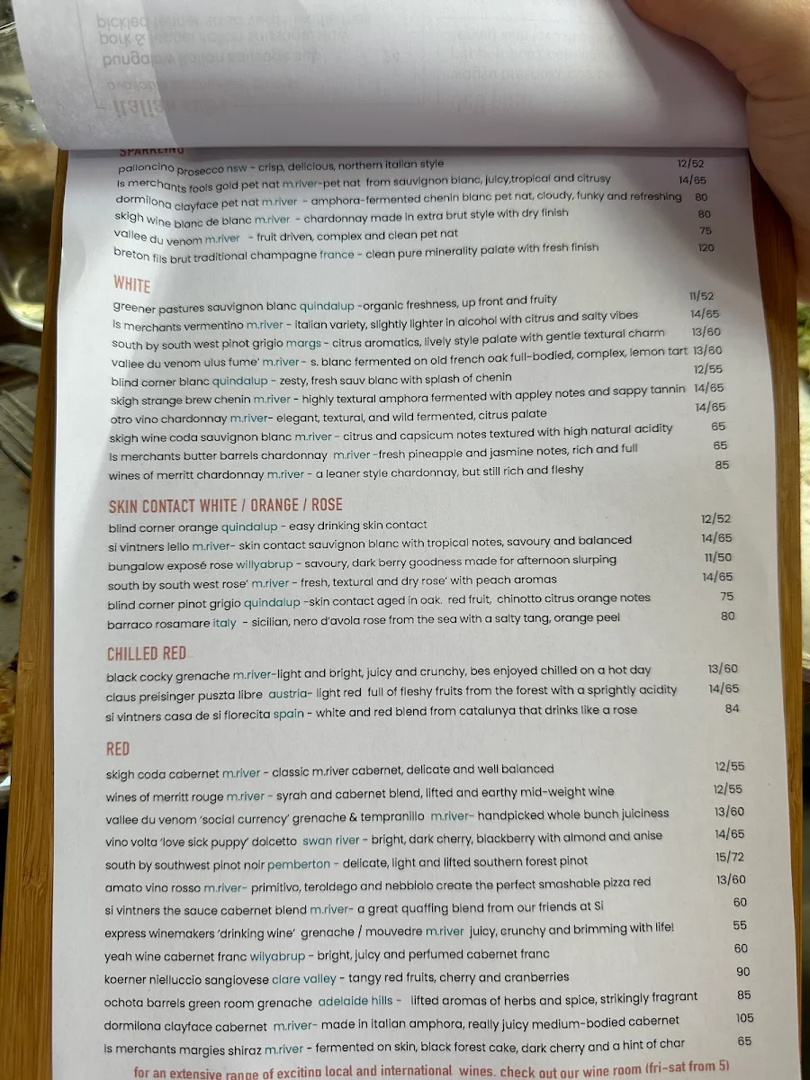 Menu, Bungalow Neighbourhood Social