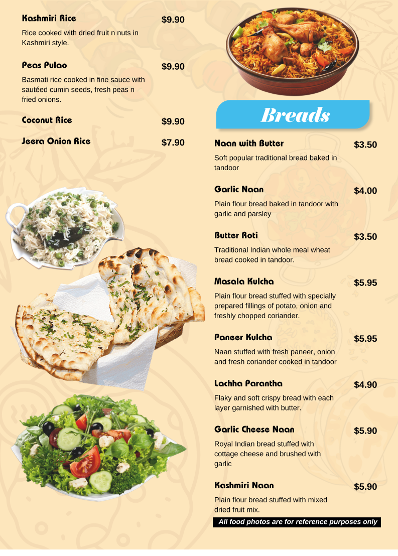 Menu, TIKKA TWIST COBLEBANK