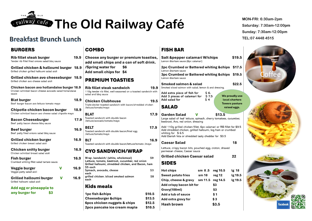 Menu, The Old Railway Cafe