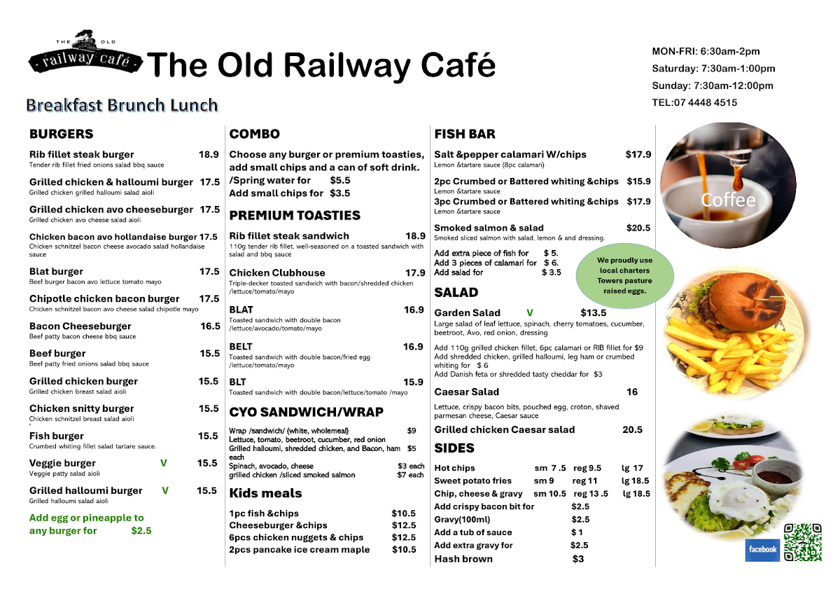 Menu, The Old Railway Cafe