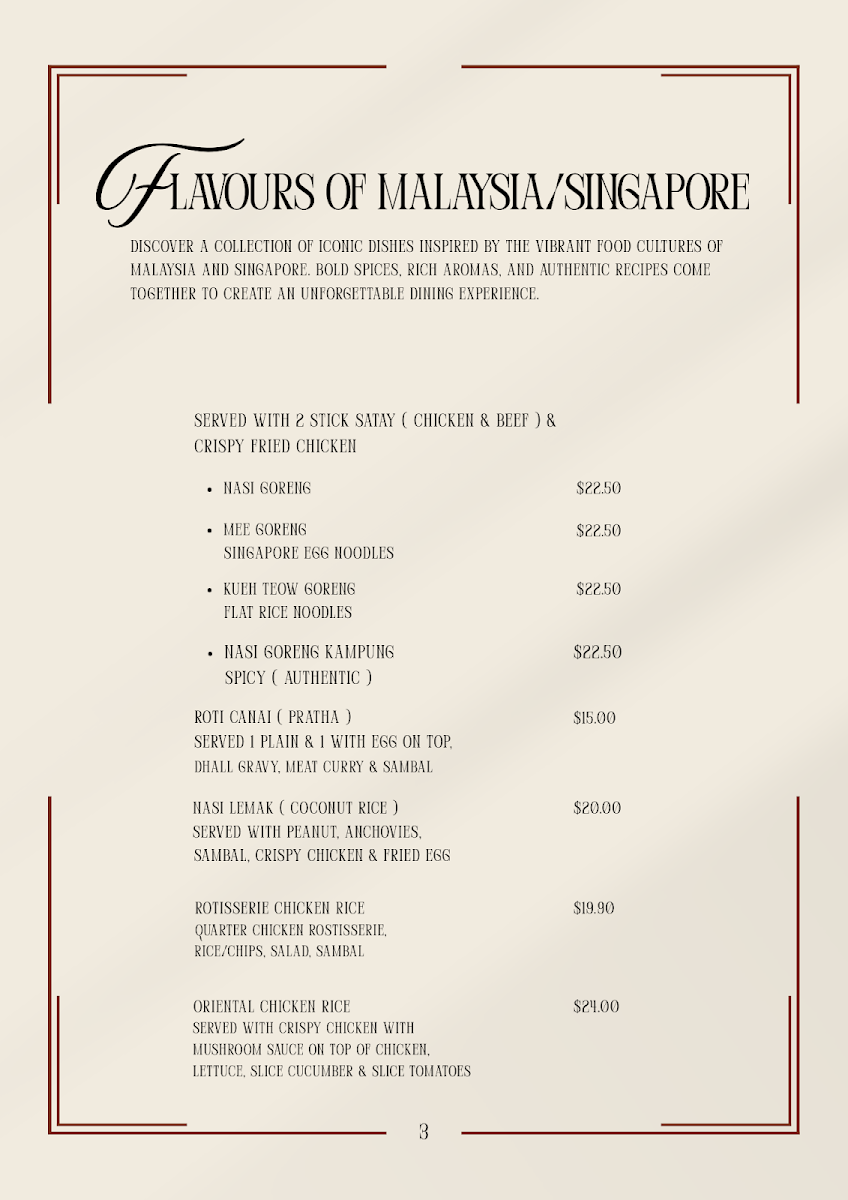 Menu, BANDO GRILL KITCHEN