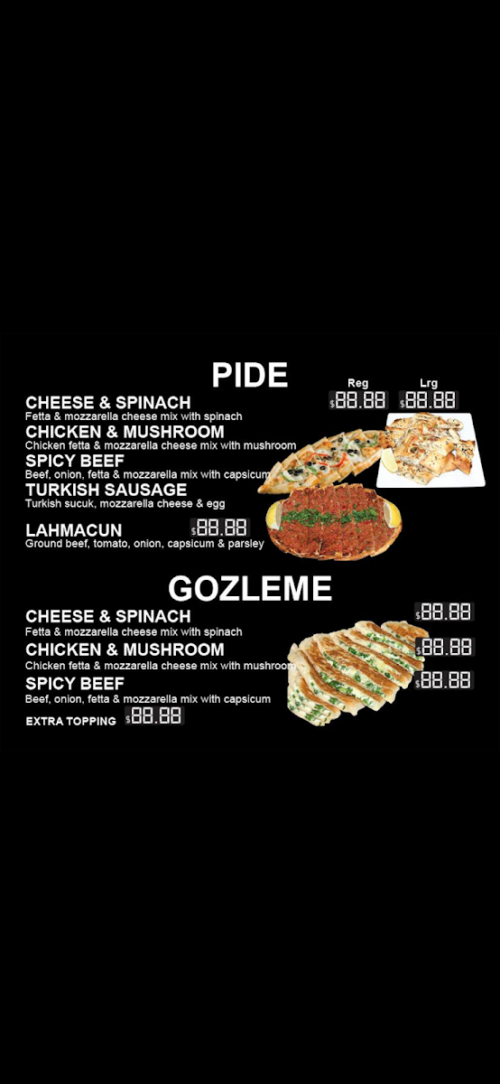 Menu, Lezzette box hill