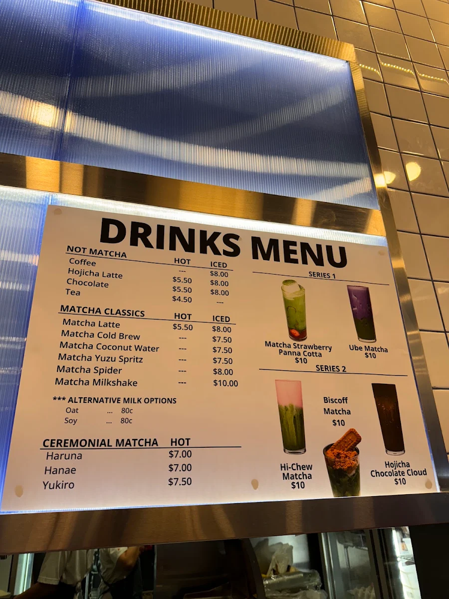 Menu, Nimbo - Late Night Desserts, Bingsu and Matcha