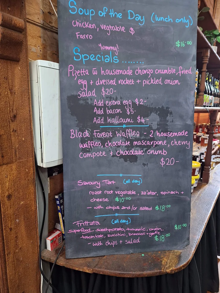 Menu, Marmalades