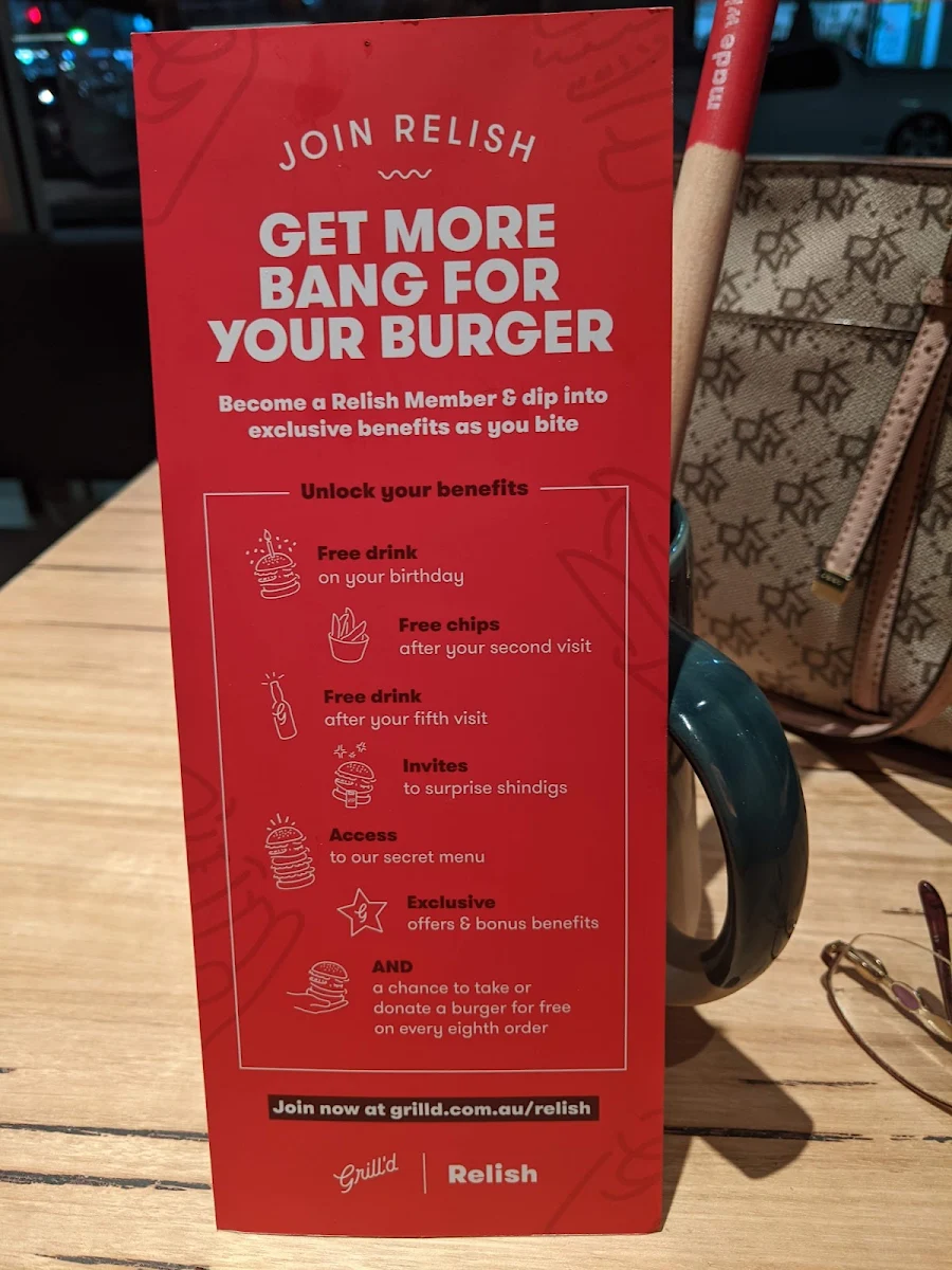 Menu, Grill'd Burgers - Albury