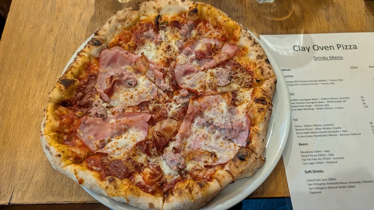 Menu, Clay Oven Pizza