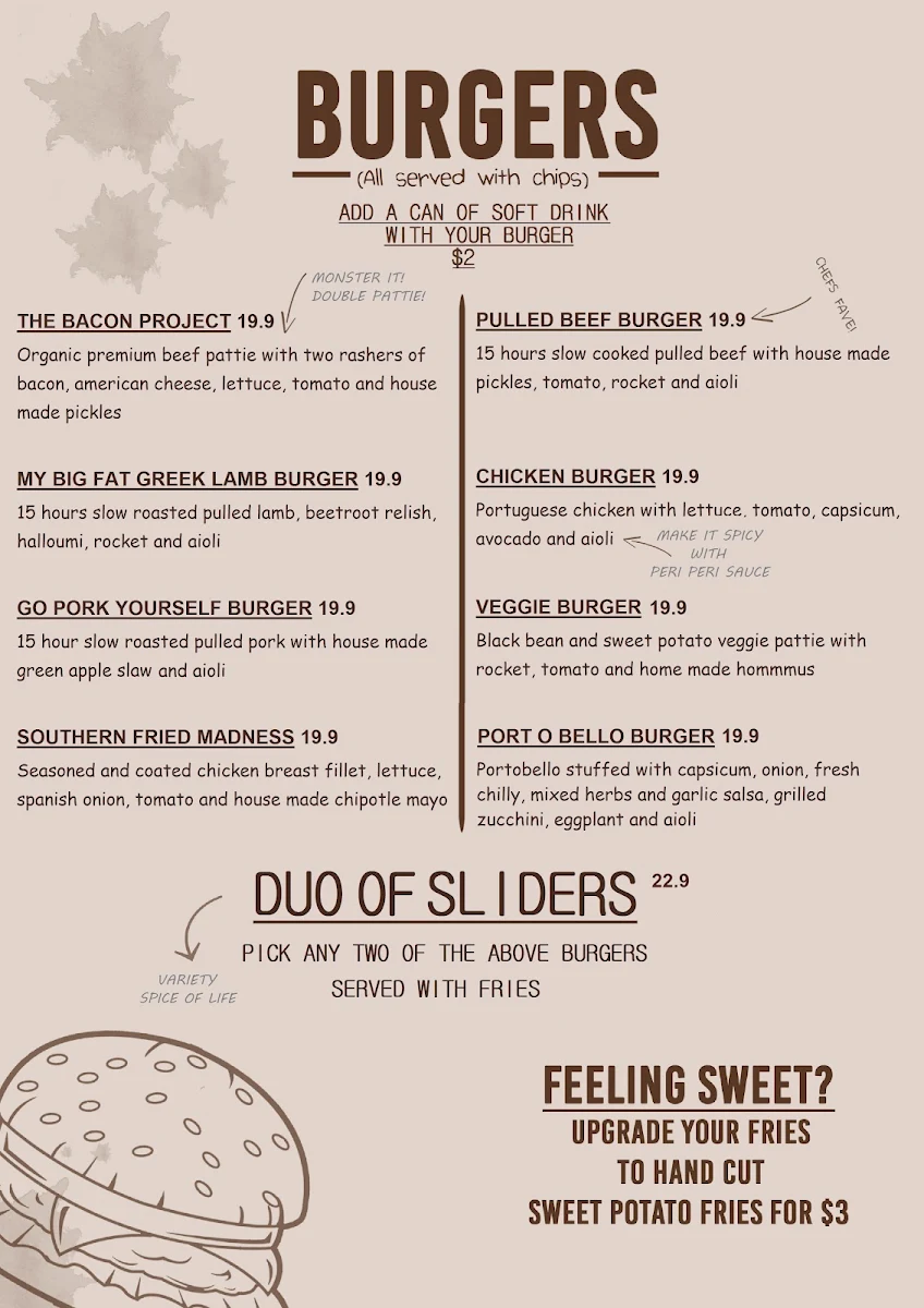 Menu, Espresso 96 Concord