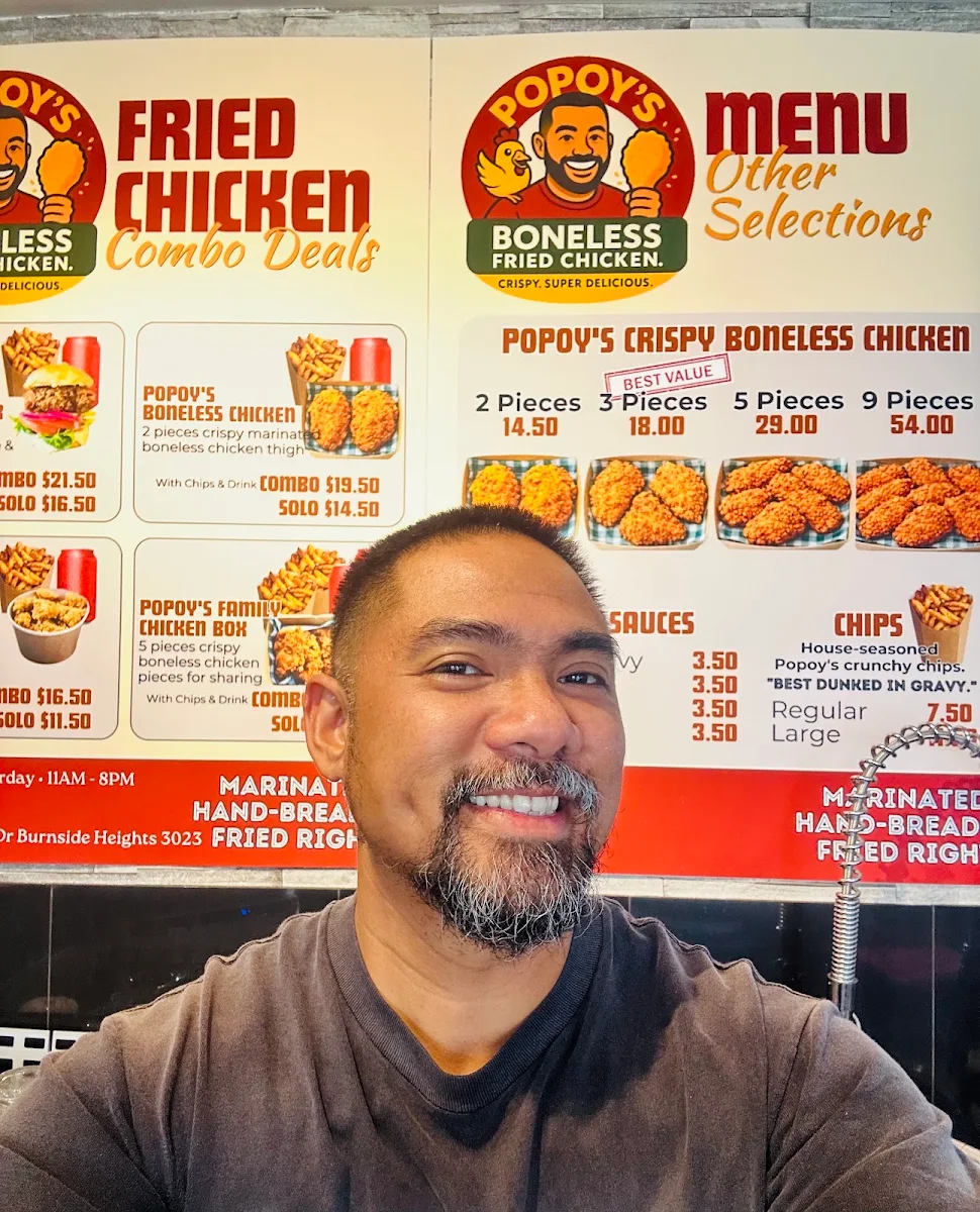Menu, Popoy’s Boneless Fried Chicken
