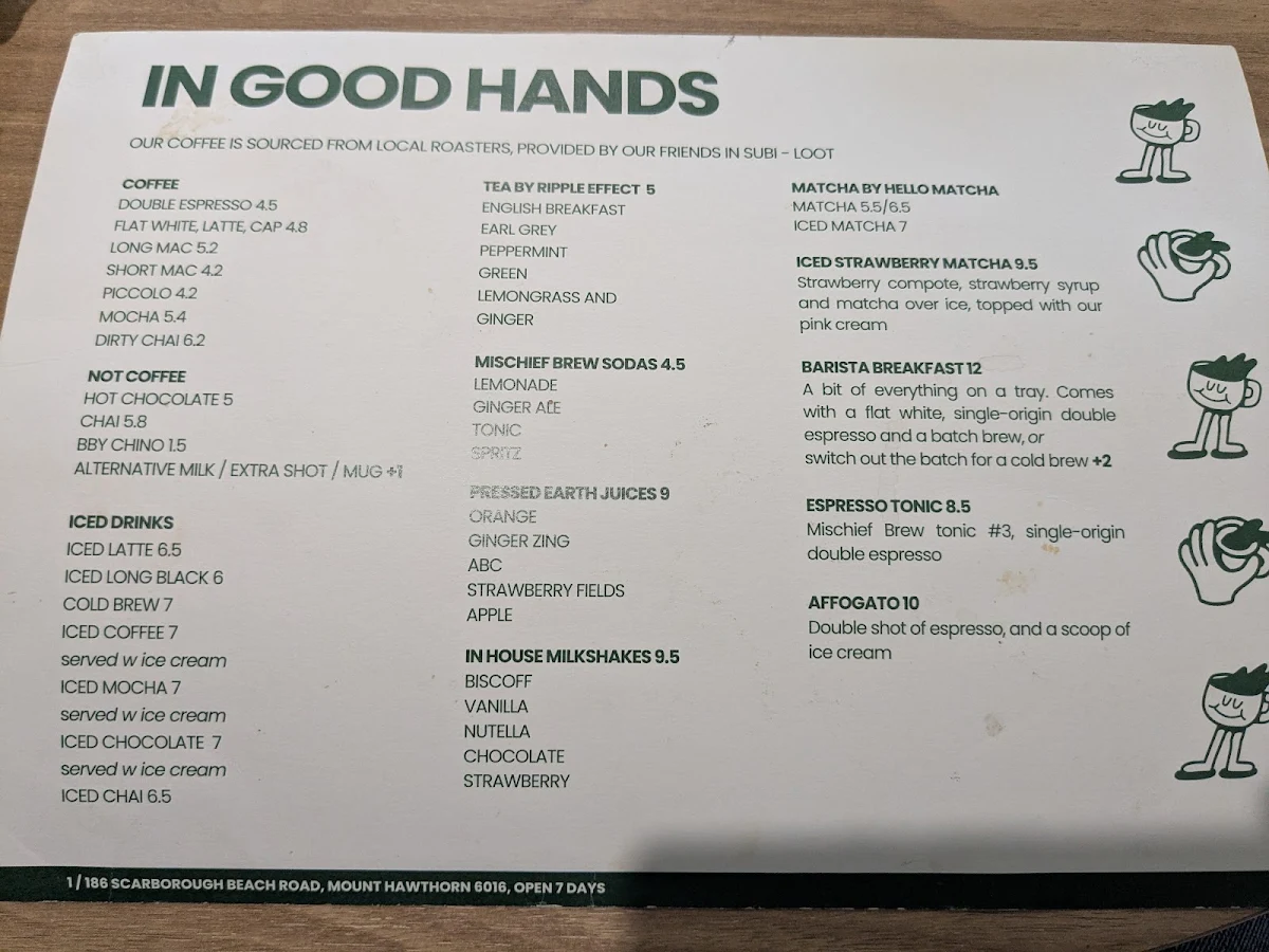 Menu, In Good Hands