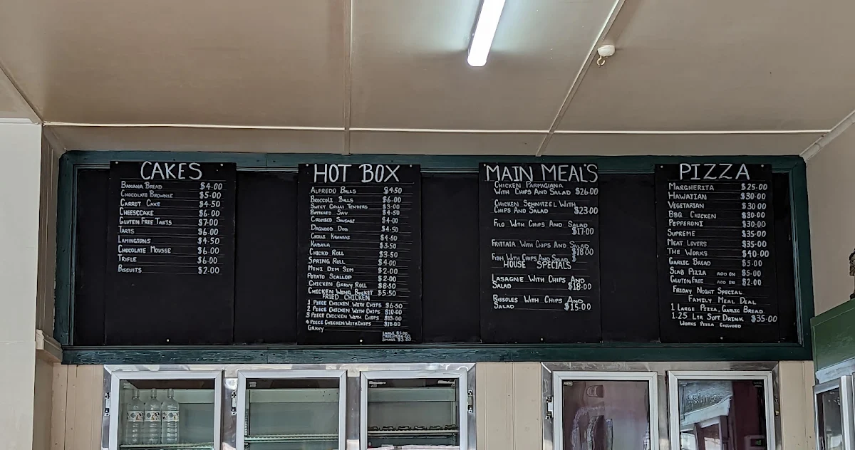 Menu, Bunya Nut Cafe