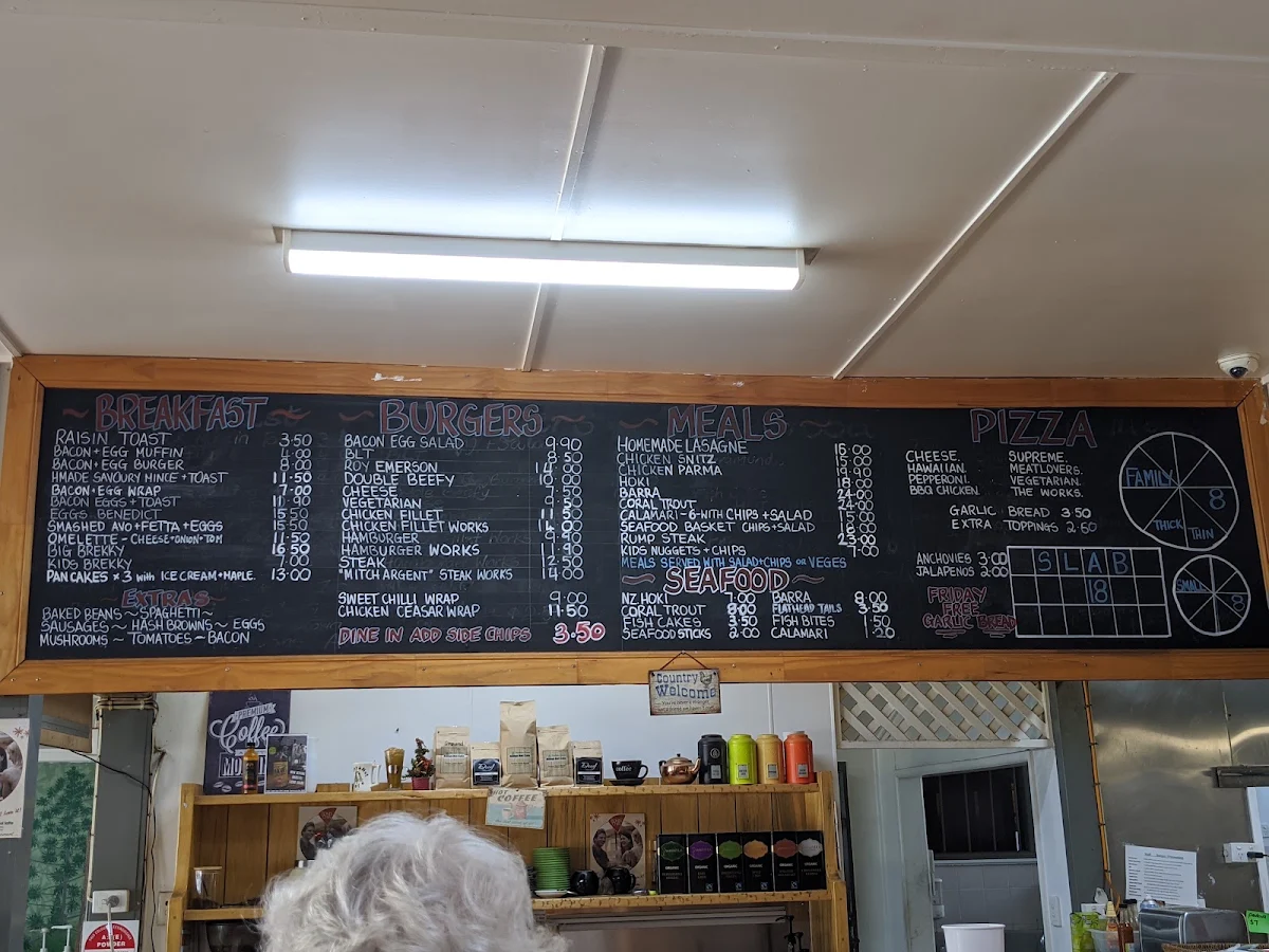 Menu, Bunya Nut Cafe